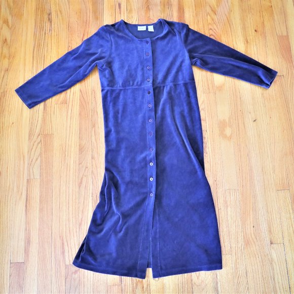 Vintage LLBean Velvet Dress Womens Size M - Picture 1 of 3
